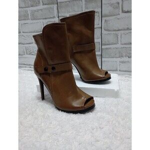 BEAU + ASHE Brown Snap Button Size 7 TACIE Punk Rock Tall Boots Booties